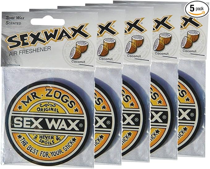 Sex Wax Air Freshener Coconut 5-Pack Plus Hand Sanitizer by Unknown