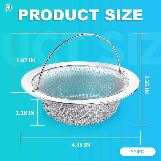 Sink Drain Strainer, Suitable for Most Sink Drains, Anti Clogging - Image 2