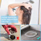 4 Pack Drain Hair Catcher Durable Silicone Hair Stopper Shower Drain Covers - Image 3