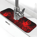 Halloween Scary Horror Red Blood Spatter Bloody Handprint Kitchen Sink Splash by Unknown