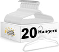 Quality Hangers 20 Pack Non-Velvet Plastic Hangers by QualityHangers