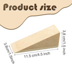 6 Pcs Wooden Door Stopper Wedge Non Slip Firefighter Wood Door Stopper Wedge - Image 2