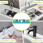 Sink Splash Guard Faucet Mat Cat Paws and Footprints Absorbent Fast Drying Mat - Image 7