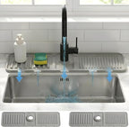Silicone Faucet Mat for Kitchen Sink Splash Guard, 2-Piece Set – Each – 5° by Unknown