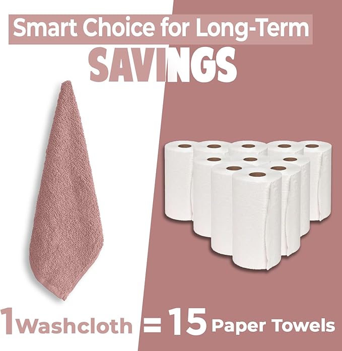 DAN RIVER 12 Pack Wash Cloths for Showering - Image 6