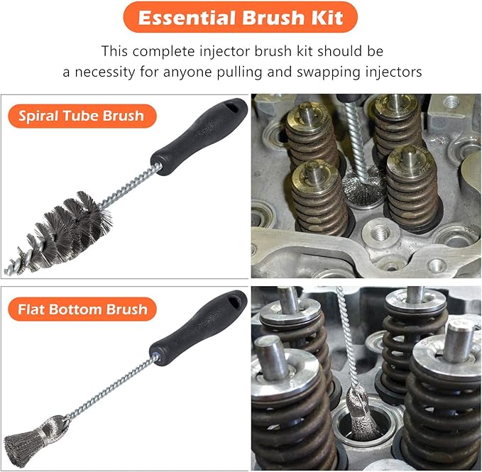Injector Sleeve Cup/Seat/Bore Cleaning Brush Kit Replace AP0084 AP0085 3252 - Image 2