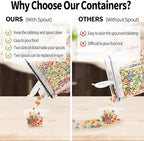 Skroam Cereal Containers Storage of 6, Airtight Food Storage Containers - Image 4