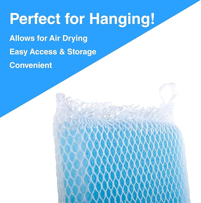 Non-Scratch Gentle Mesh Net Dishwashing Sponge, Quick Dry, Odor-Resistant Dish - Image 4