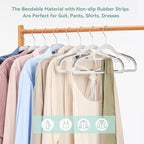 Coat Hangers 30 Pack, Plastic Clothes Hangers Non Slip - Image 3