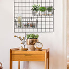 8Pcs Wire Basket, Grid Panel Hanging Wire Baskets, - Image 7