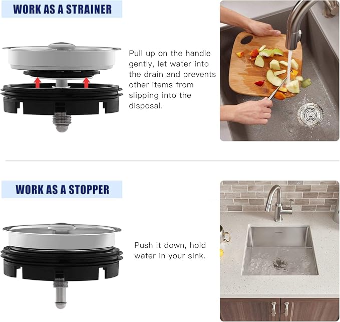CLEESINK Kitchen Sink Strainer and Stopper Combo - Image 4