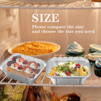 25 Pack 1 lb Rectangular Disposable Aluminum Foil Pan 16 oz Take Out Food - Image 4