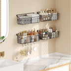 4 Pack EXTRA LARGE Hanging Wall Mount Storage Baskets - Image 7