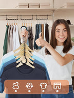 HOUSE DAY Space Saving Hanger 20 Pack Sturdy Black Magic Hangers - Image 2