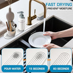 Diatomite Stone Faucet Mat For Kitchen Sink-Absorbent Fast Drying Stone Sink - Image 2