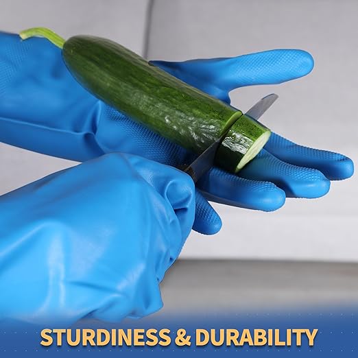 BOOMJOY Nitrile Cleaning Gloves, Heavy Duty Dishwashing Gloves, Reusable Medium - Image 6