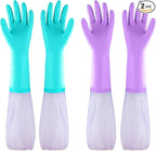 Elgood Reusable Long Sleeve Dishwashing Cleaning Gloves by householdcleaninggloves