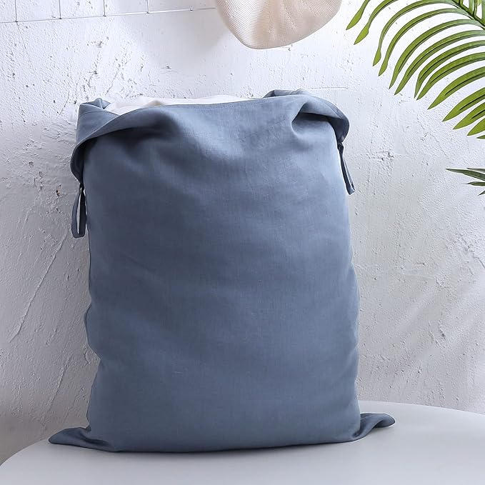 Amazhiyu Pure Linen Over The Door Laundry Hanging Hamper Bag - Image 2