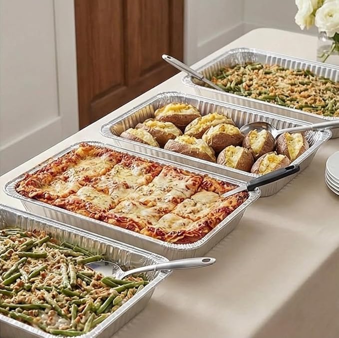 Aluminum Pans Full Size, Large Disposable Roasting & Baking Pan, Restaurants - Image 7