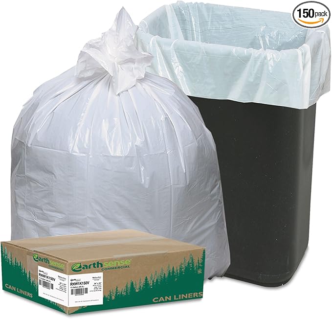 Earthsense Commercial RNW1K150V Recycled Can Liner, 13 gal, .85 mil by Earthsense%C2%AE+Commercial