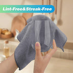 HOMEXCEL Grey Microfiber Cleaning Cloth, 24 Pack Absorbent Cleaning Rags - Image 3