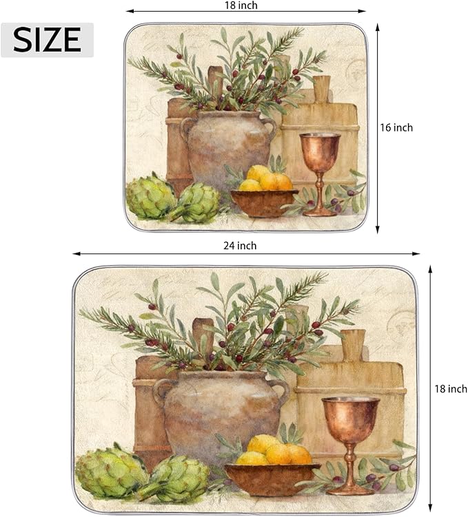 Dish Drying Mats with Hanging Loop - Image 2