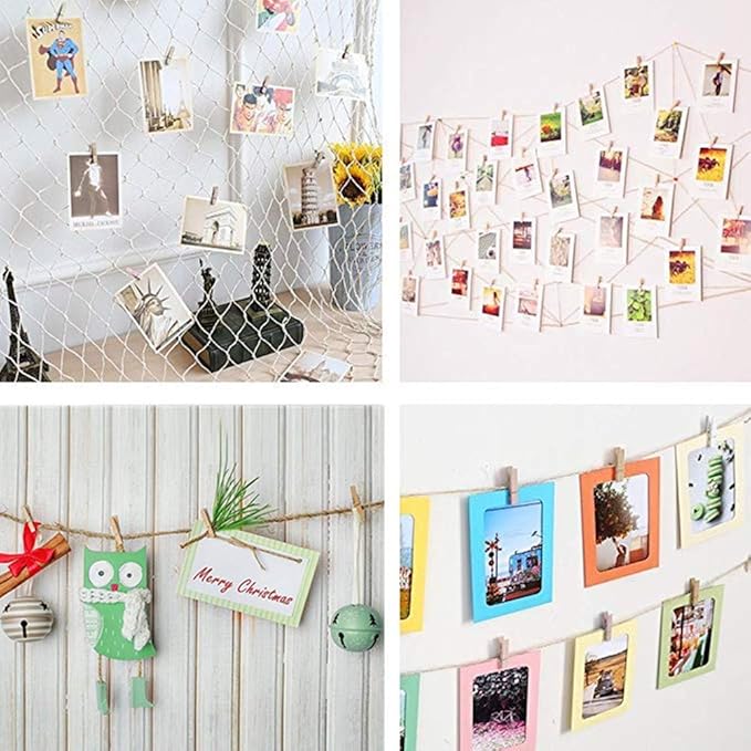 DurReus Small Wooden Clips Pictures Hanger - Image 7