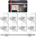 Adhesive Curtain Rods No Drilling Holder, No Drill Curtain Rod Brackets by Unknown