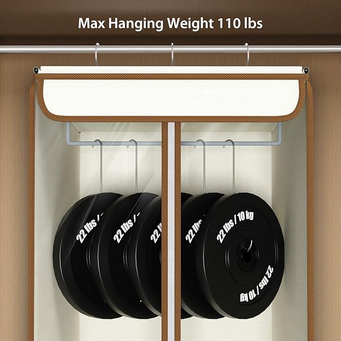 Univivi Garment Bags for Hanging Clothes, Large Clothes Storage Bags Closet - Image 4
