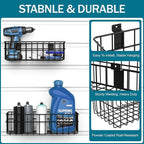 4 Pack Large Size Slatwall Baskets Set, Ventilated Metal Hanging Storage Slat - Image 3