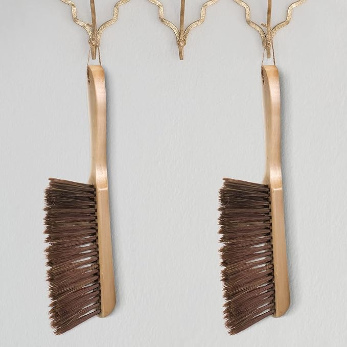 Patelai 2 Pieces Wooden Bench Brushes, Soft Bristles, Long Wood Handle - Image 7