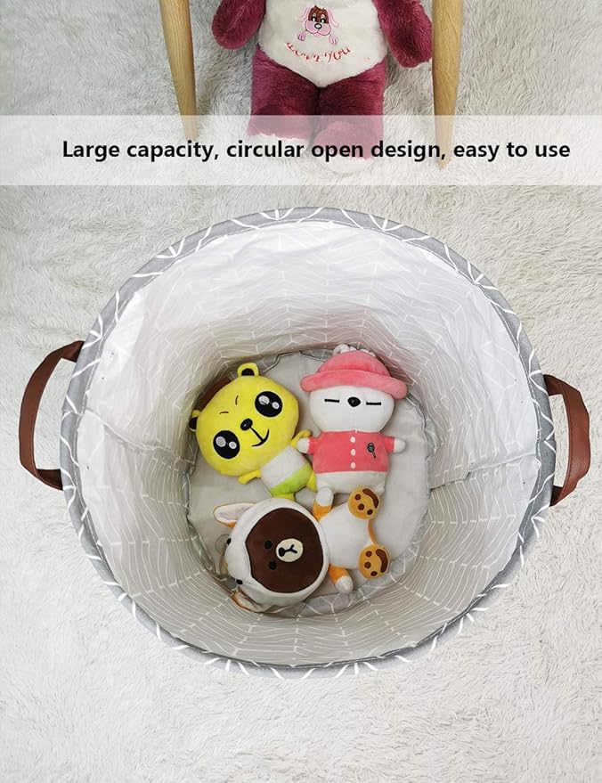 QUEENLALA Large Storage Basket, Laundry Hamper/Bathroom/Home Decor/Collapsible - Image 7