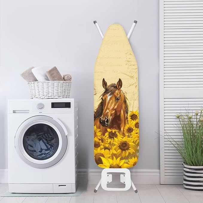 Sunflower Horse Ironing Board Cover Heat Reflective Anti-dust, Soft Fabric Cover - Image 3