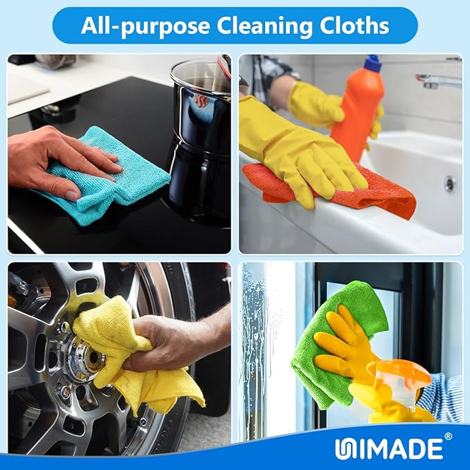 Microfiber Cleaning Cloth, 20 Pack Reusable Microfiber Towels - Image 7