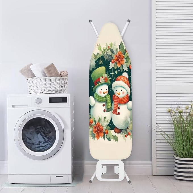 ZDCUSTOM Couple Snowman Ironing Board Cover, Merry Christmas Non Stick Scorch - Image 3