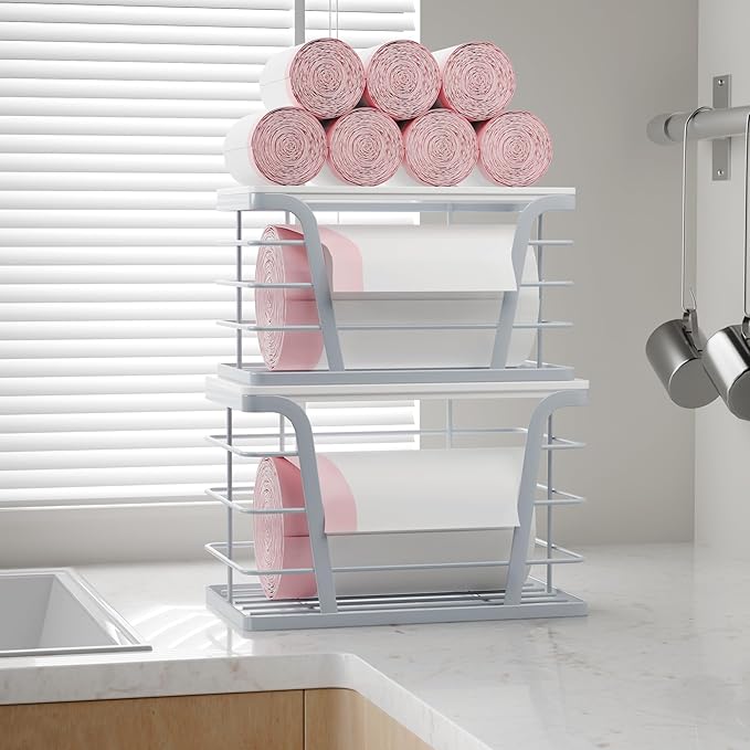 2 Pack Gray Trash Bag Organizer - Image 7
