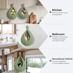 Halidali Hanging Fruit Baskets for Kitchen, 3 Pack Boho Cotton Rope Handwoven - Image 5