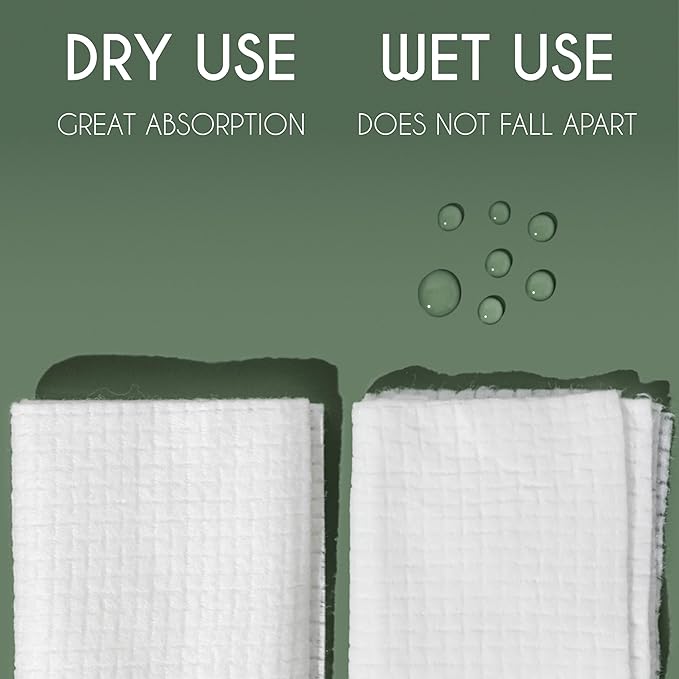 Whistle Wellness® Disposable Face Towel 10"×12", Resealable Box, Biobased Plant - Image 3