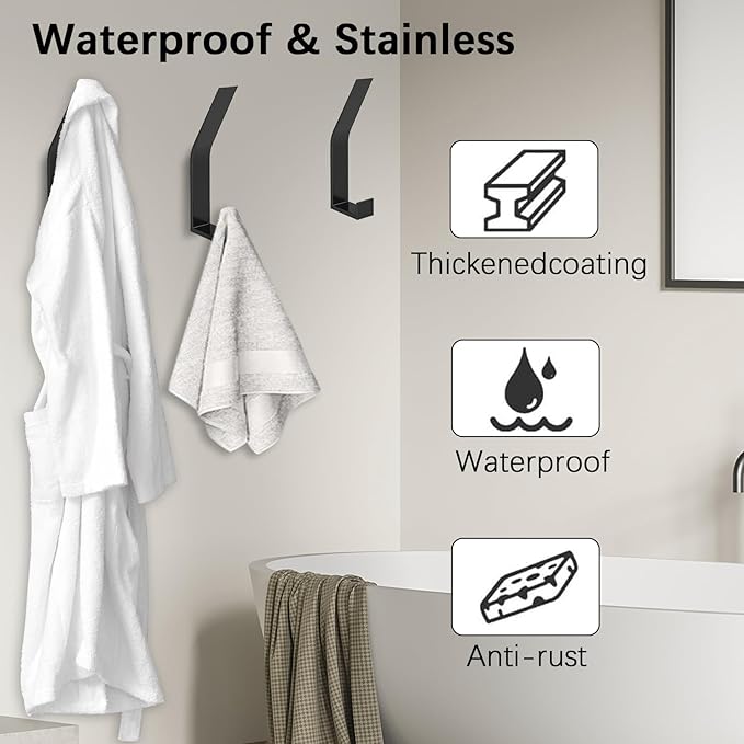 6 Pack Coat Hooks Wall Mount - Image 4