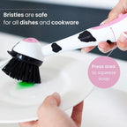 Vigar Moo Cow-Shaped Soap Dispensing Dish Brush, Dish Brush - Image 5