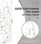 Extra Thick Ironing Board Cover and Pad, Colorful Polka Dot 15x54 Ironing Board - Image 2