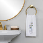 SKL Home Daisies in Vase 100% Cotton Embroidered 2pc Hand Towel Set, Decorative - Image 2