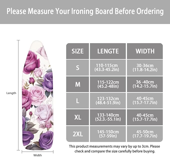 Iron Board Cover Standard Size, Floral Ironing Board Cover, Iron Cover - Image 5