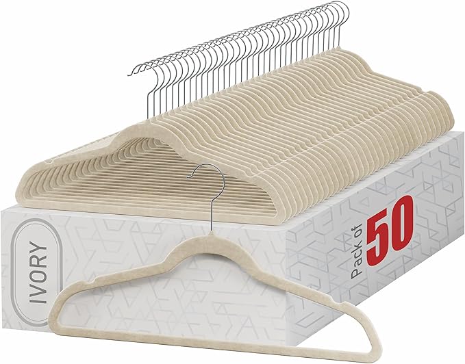 Home-it Premium Velvet Hangers 50 Pack by HOMEIT