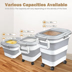 Rice Storage Container, Collapsible Airtight 10-40 Lb Rice Storage Container - Image 2
