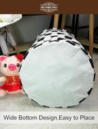 HUNRUNG Laundry Hamper, Large Canvas Fabric Lightweight Storage Basket Toy - Image 8