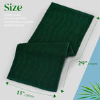 Jacquotha 2-Piece Hand Towels Set in Forest Green, Wavy Striped Jacquard Towels - Image 5