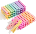 Mr. Pen- Wooden Clothes Pins, Natural Wood, 50 Pack, 2.9 Inch, Pastel Colors by MrPen