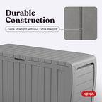 Keter Marvel Plus 71 Gallon Resin Outdoor Storage Box for Patio, Balcony & Garden – Weather‑Resistant Deck Box for Cushions, Pillows, Pool Floats & Tools, Light Grey - Image 9