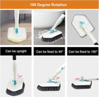 Long Handled Scrub Brush for Shower, 3-in-1 Cleaning Brushes - Image 5